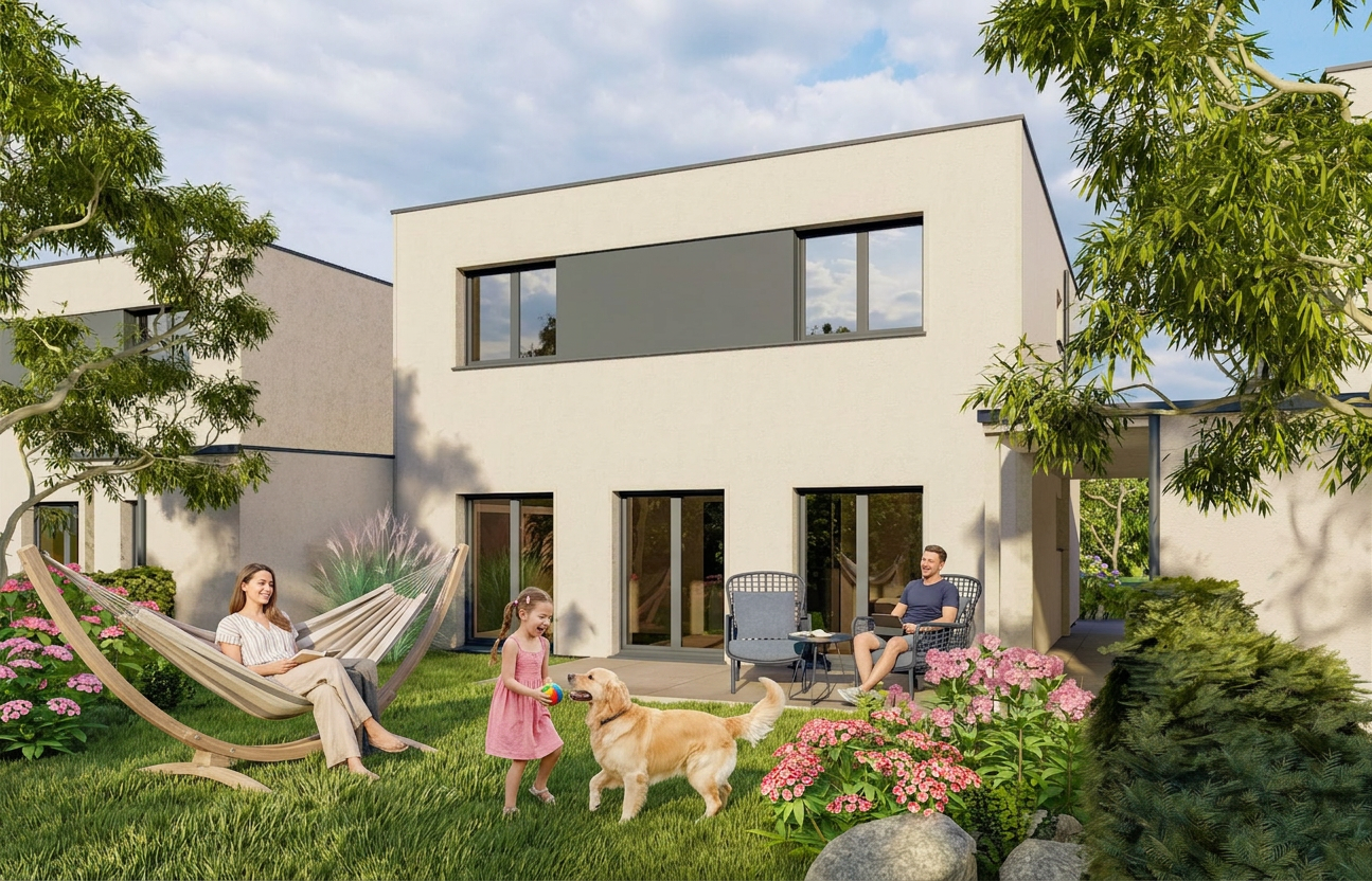 Musterhaus der Wohnanlage Rakete